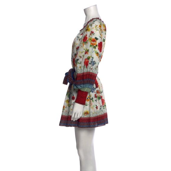 Alice + Olivia Floral Print Mini Dress Size: XS Rowen Mary Floral Fit USA Small - Picture 8 of 9